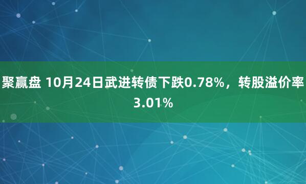 聚赢盘 10月24日武进转债下跌0.78%，转股溢价率3.01%